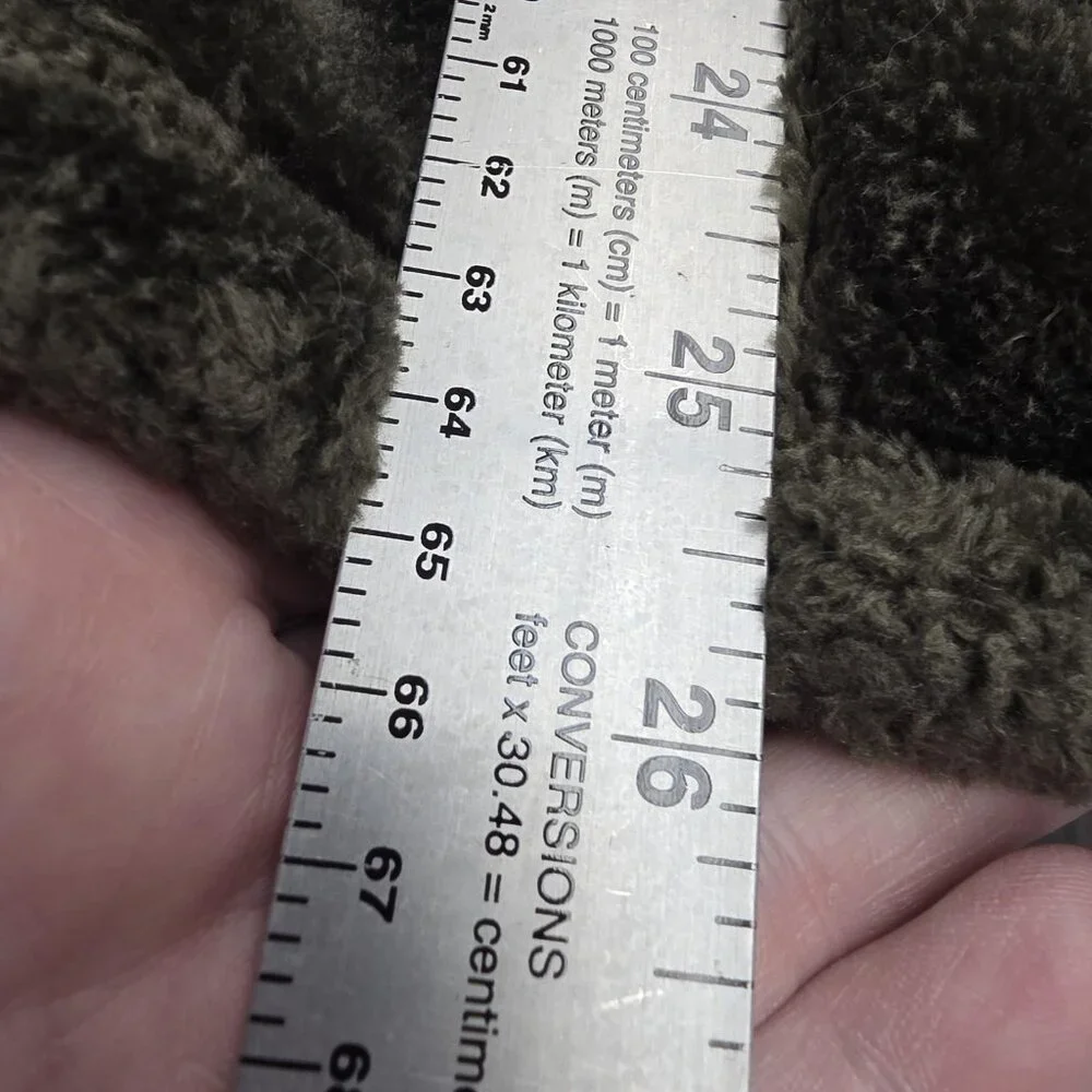 32 Degrees Heat Jacket Mens XL Gray Full Zip Fleece Faux Fur Plush Warm Pockets